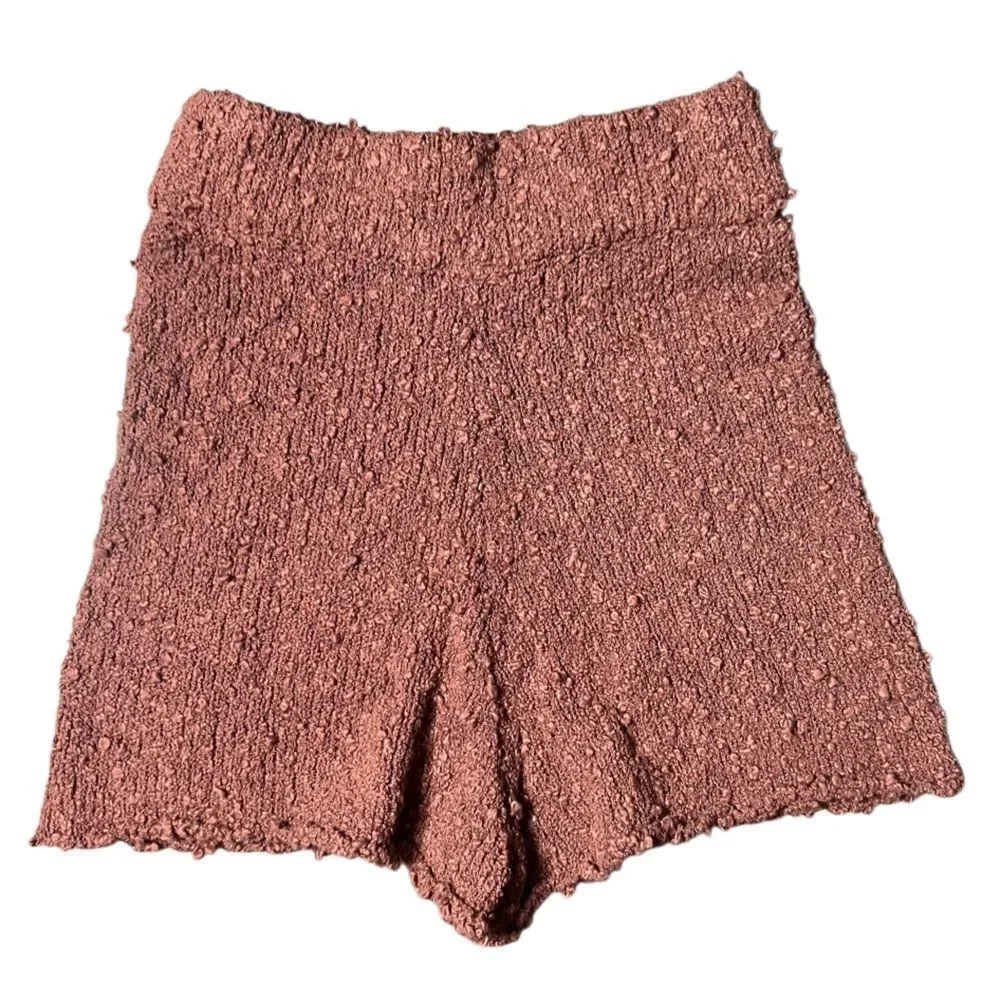 Zulu & Zephyr Plum Boucle Knit Short Size 0-2 (NWT)